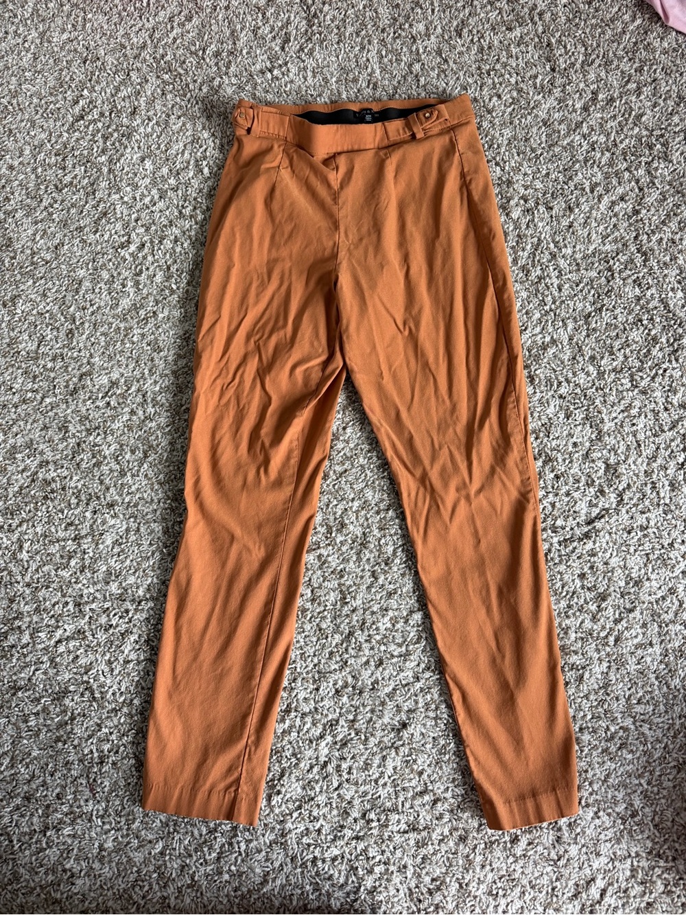 Women’s Orange Slim Dress Pants